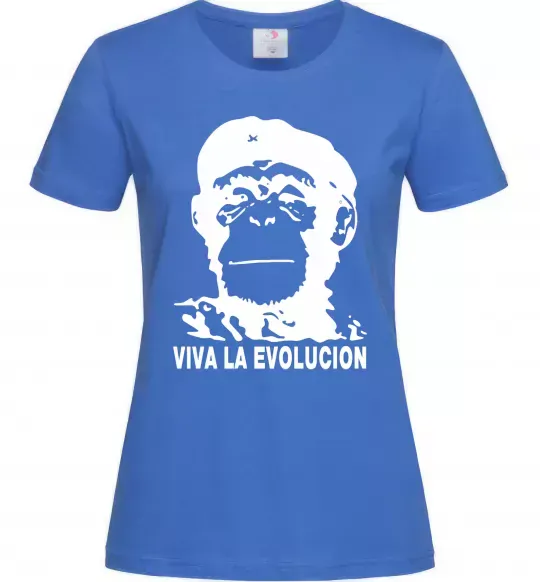 Женская футболка VIVA LA EVOLUCION Ярко-синий фото