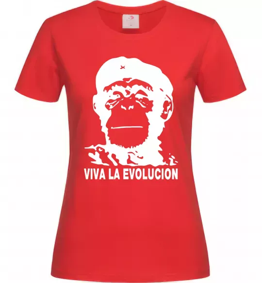 Женская футболка VIVA LA EVOLUCION Красный фото