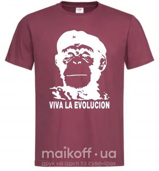 Чоловіча футболка VIVA LA EVOLUCION Бордовий фото