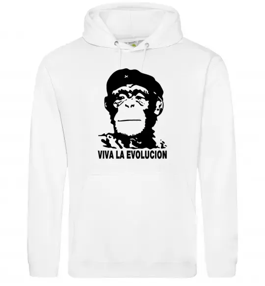 Женская толстовка (худи) VIVA LA EVOLUCION Белый фото