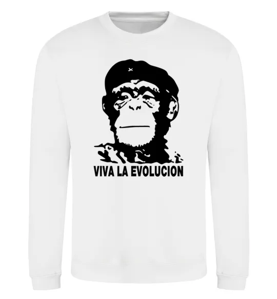 Світшот VIVA LA EVOLUCION Білий фото