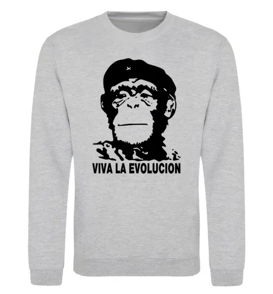Світшот VIVA LA EVOLUCION Сірий меланж фото