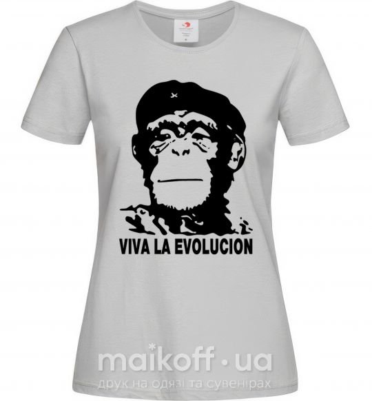 Женская футболка VIVA LA EVOLUCION Серый фото