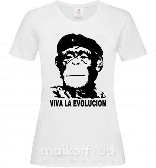 Жіноча футболка VIVA LA EVOLUCION Білий фото