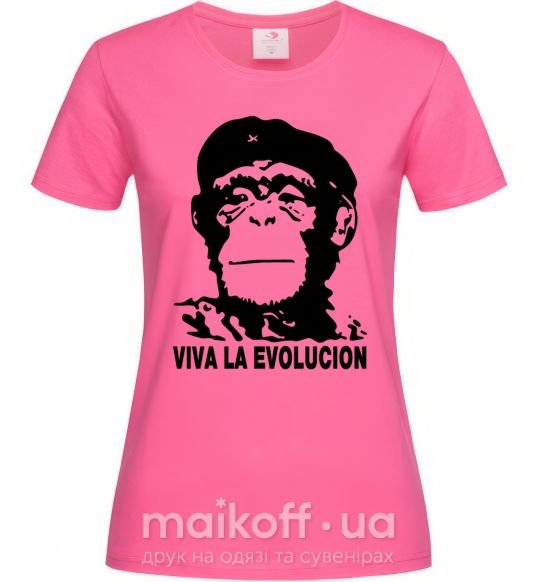Женская футболка VIVA LA EVOLUCION Ярко-розовый фото