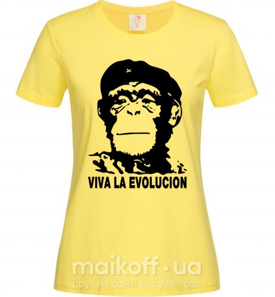 Жіноча футболка VIVA LA EVOLUCION Лимонний фото