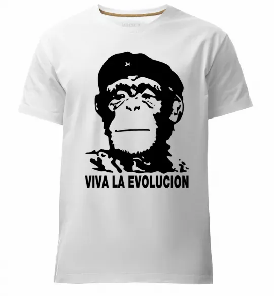 Мужская премиум футболка VIVA LA EVOLUCION Белый фото