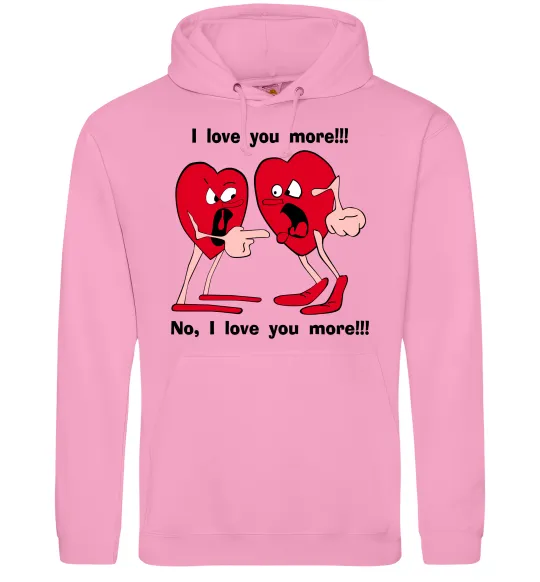 Женская толстовка (худи) I LOVE YOU MORE!... Розовый фото