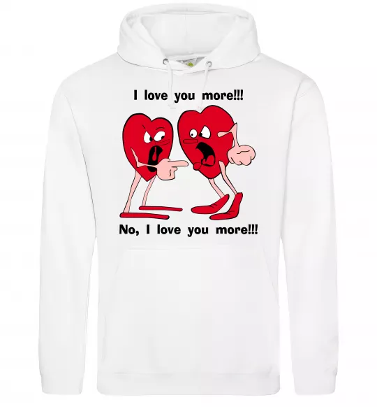 Жіноча толстовка (худі) I LOVE YOU MORE!... Білий фото