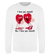 Свитшот I LOVE YOU MORE!... Белый фото