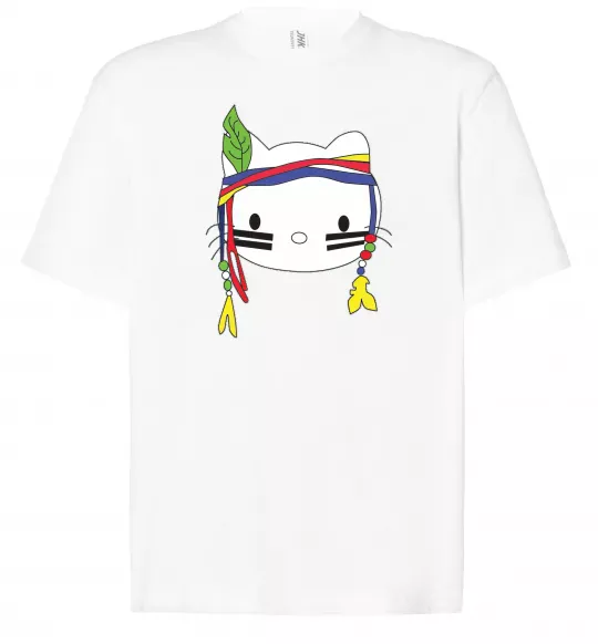 Футболка Оверсайз HELLO KITTY INDIAN Белый фото