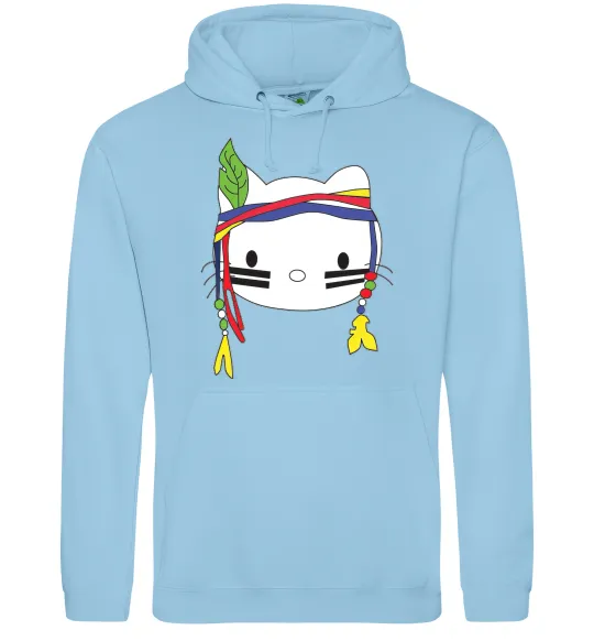 Мужская толстовка (худи) HELLO KITTY INDIAN Голубой фото