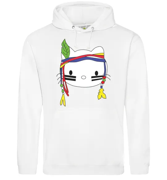 Женская толстовка (худи) HELLO KITTY INDIAN Белый фото