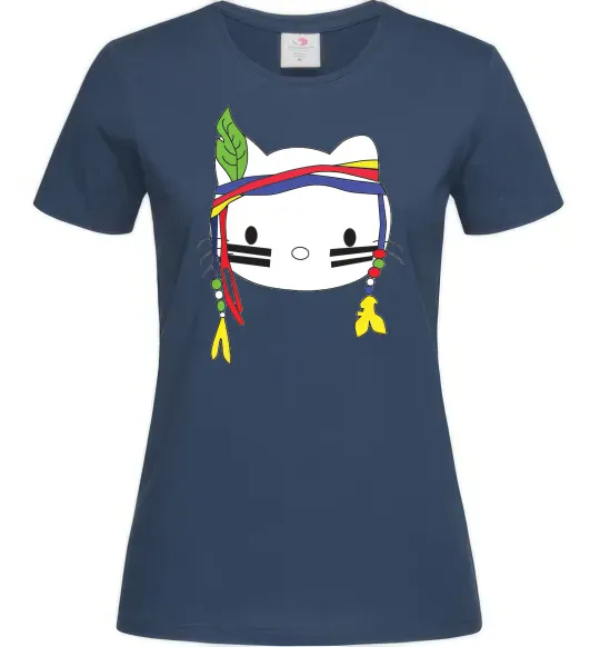 Женская футболка HELLO KITTY INDIAN Темно-синий фото