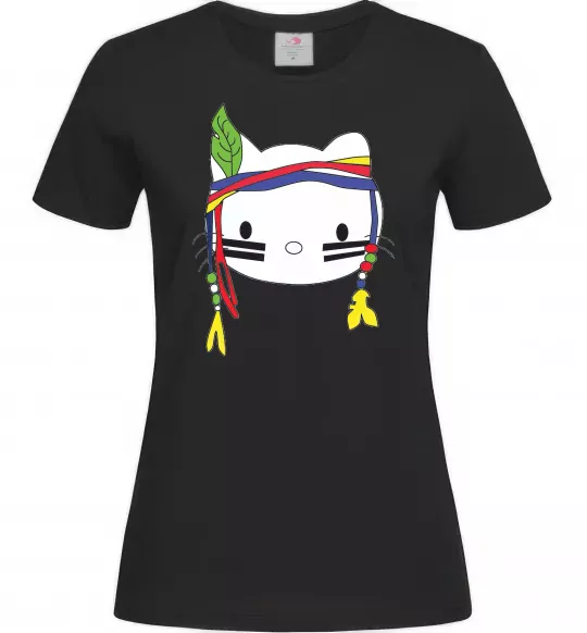 Женская футболка HELLO KITTY INDIAN Черный фото