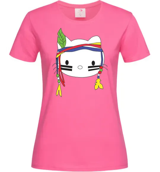 Женская футболка HELLO KITTY INDIAN Ярко-розовый фото