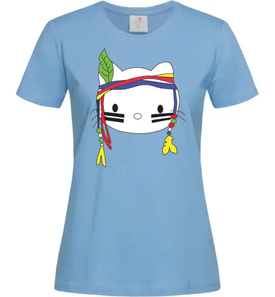 Женская футболка HELLO KITTY INDIAN Голубой фото