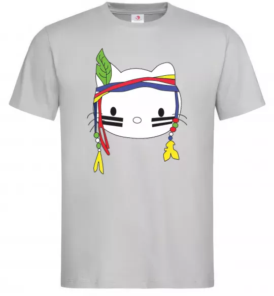 Мужская футболка HELLO KITTY INDIAN Серый фото