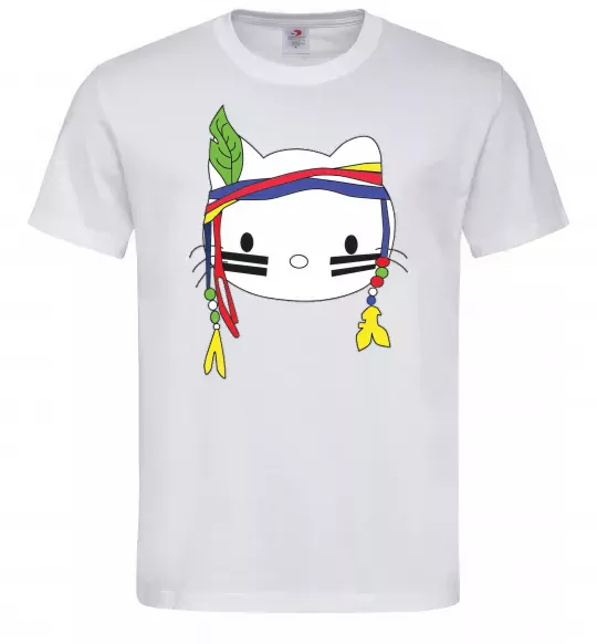 Мужская футболка HELLO KITTY INDIAN Белый фото