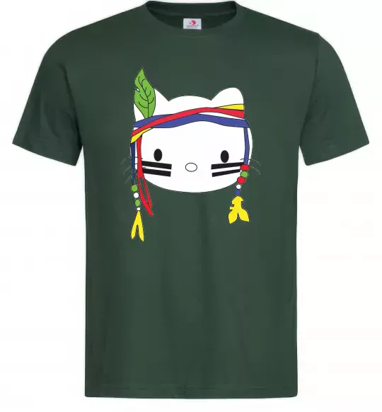Мужская футболка HELLO KITTY INDIAN Темно-зеленый фото