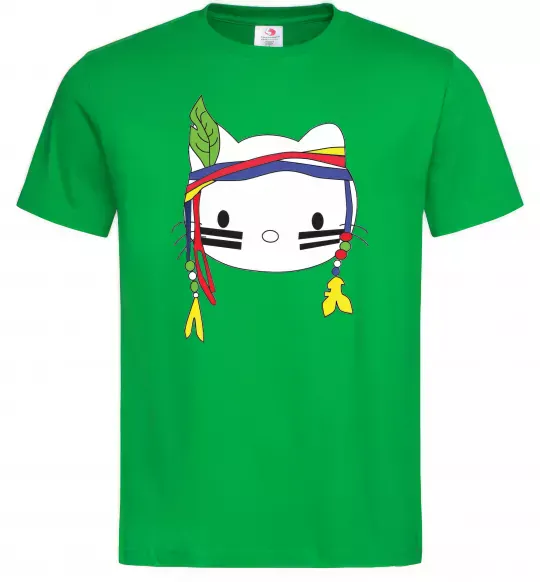 Мужская футболка HELLO KITTY INDIAN Зеленый фото