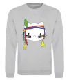 Свитшот HELLO KITTY INDIAN Серый меланж фото