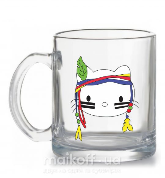 Чашка скляна HELLO KITTY INDIAN Прозорий фото