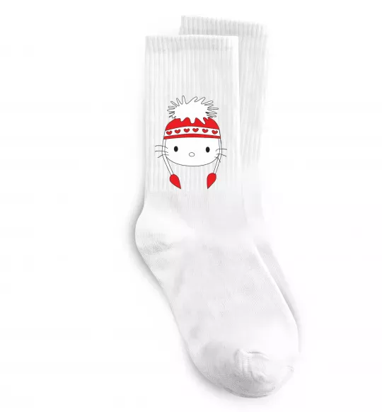Носки Hello kitty in caps Белый фото