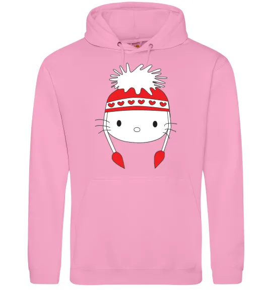 Женская толстовка (худи) Hello kitty in caps Розовый фото