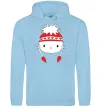 Женская толстовка (худи) Hello kitty in caps Голубой фото