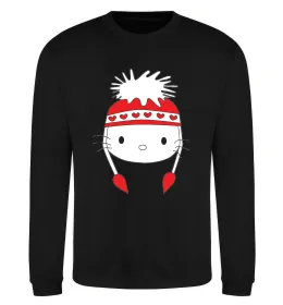 Свитшот Hello kitty in caps Черный фото