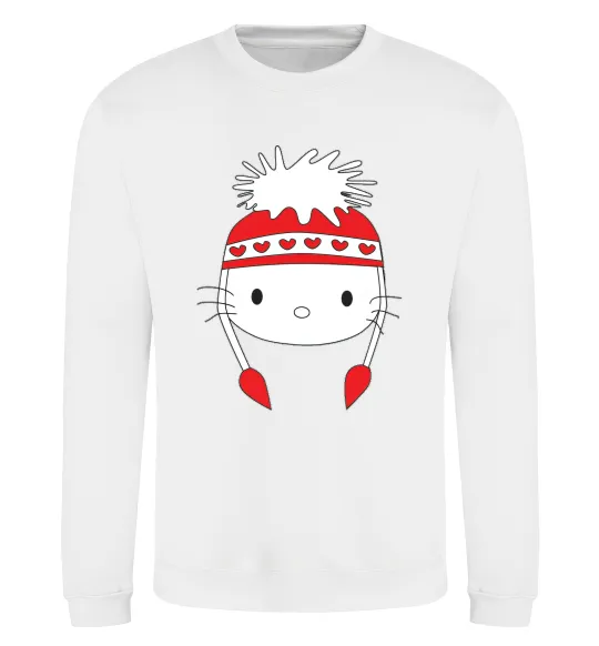 Світшот Hello kitty in caps Білий фото
