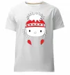 Мужская премиум футболка Hello kitty in caps Белый фото
