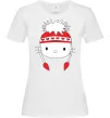 Женская футболка Hello kitty in caps Белый фото