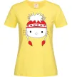 Женская футболка Hello kitty in caps Лимонный фото