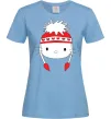 Женская футболка Hello kitty in caps Голубой фото
