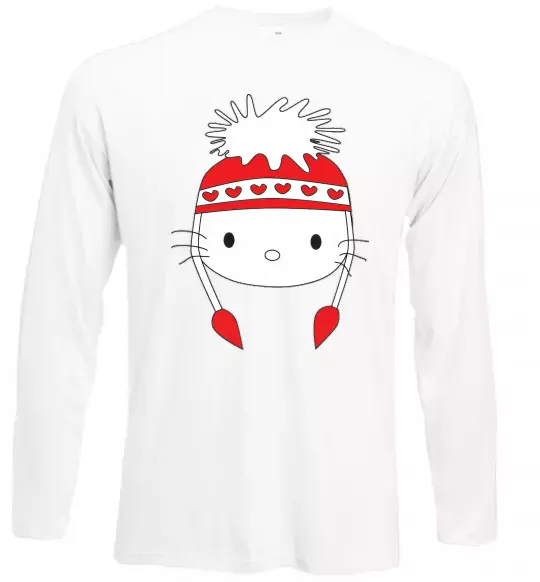 Лонгслив Hello kitty in caps Белый фото