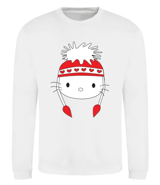 Світшот Hello kitty in caps Білий фото