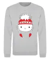 Світшот Hello kitty in caps Сірий меланж фото
