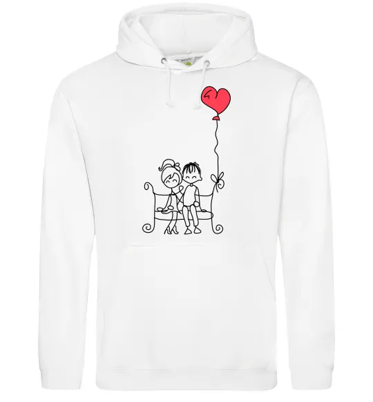 Мужская толстовка (худи) LOVE STORY 5 Белый фото