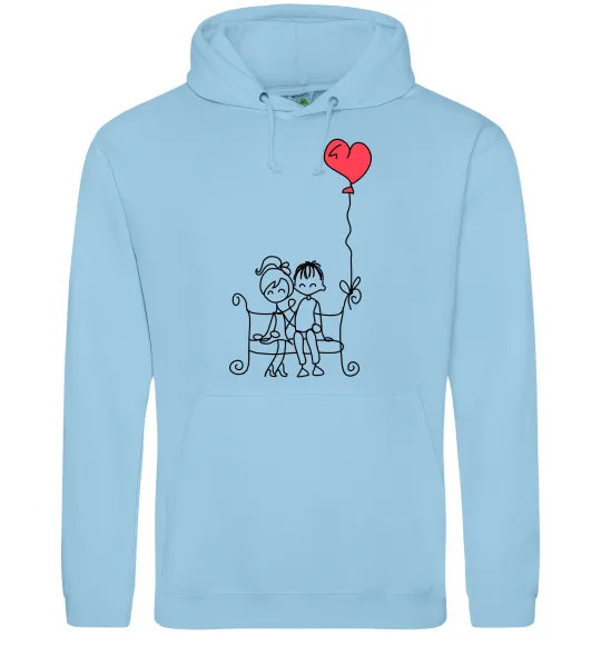 Жіноча толстовка (худі) LOVE STORY 5 Блакитний фото