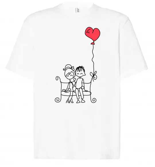 Футболка Оверсайз LOVE STORY 5 Білий фото