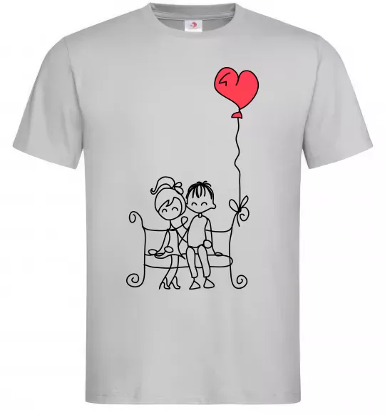 Мужская футболка LOVE STORY 5 Серый фото