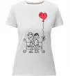 Жіноча преміум футболка LOVE STORY 5 Білий Жіноча преміум футболка LOVE STORY 5 Білий фото