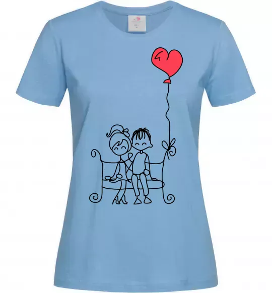 Женская футболка LOVE STORY 5 Голубой фото