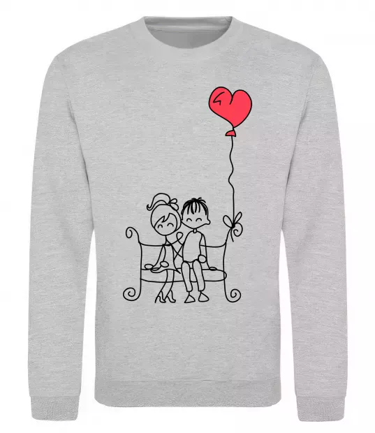 Світшот LOVE STORY 5 Сірий меланж фото