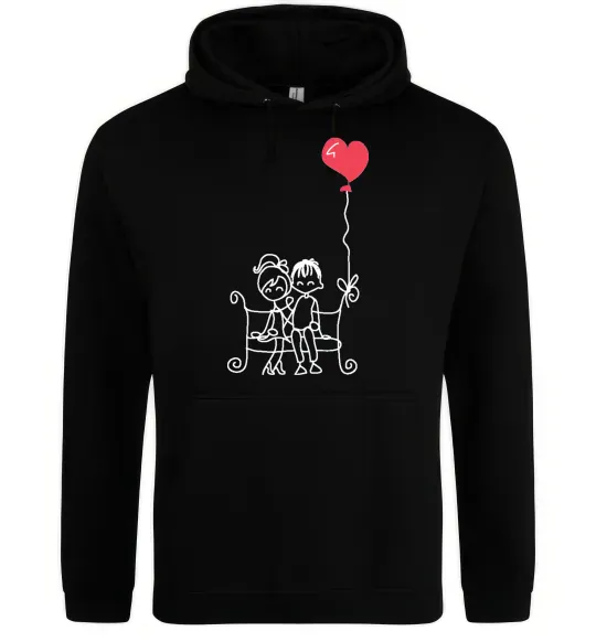 Мужская толстовка (худи) LOVE STORY 5 Черный фото