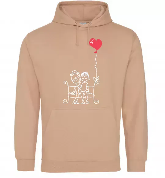 Жіноча толстовка (худі) LOVE STORY 5 Пісочний фото