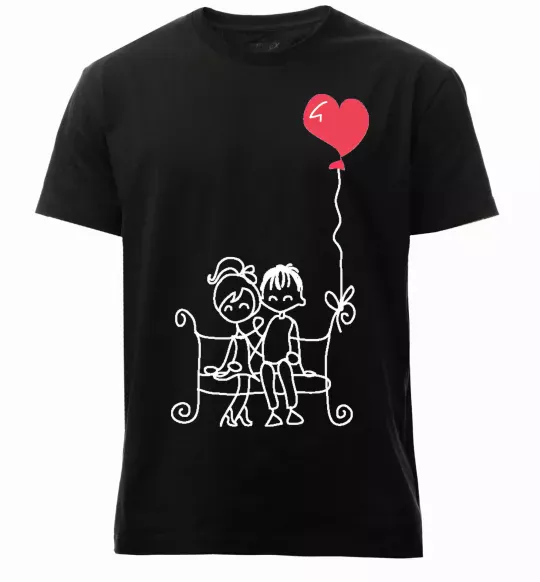 Чоловіча преміум футболка LOVE STORY 5 Чорний фото