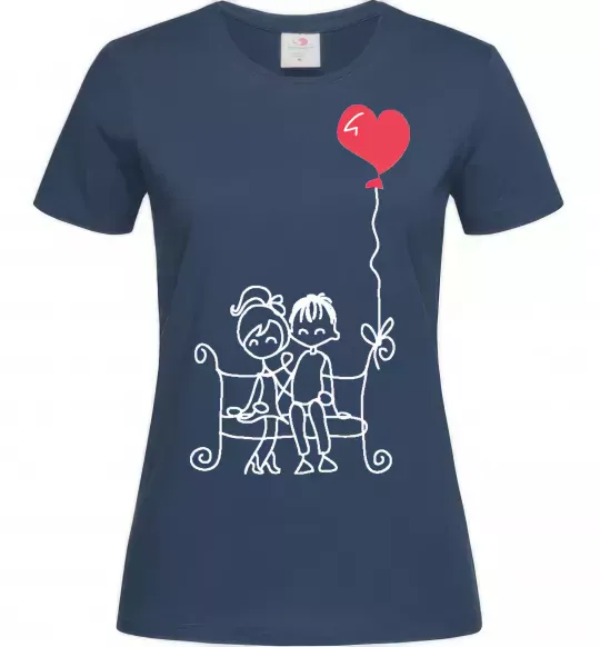 Женская футболка LOVE STORY 5 Темно-синий фото